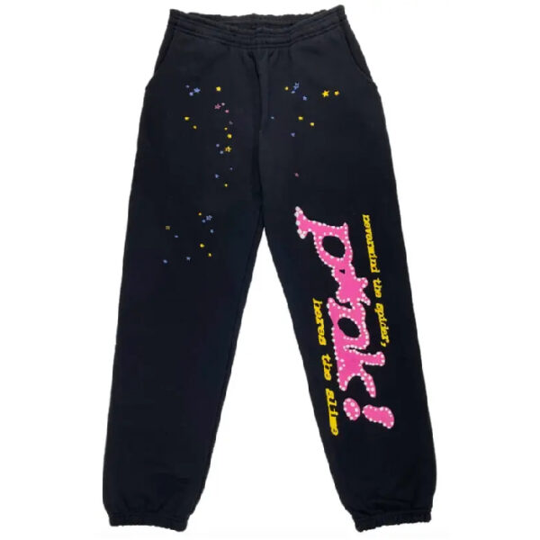 Black Sp5der Sweatpants